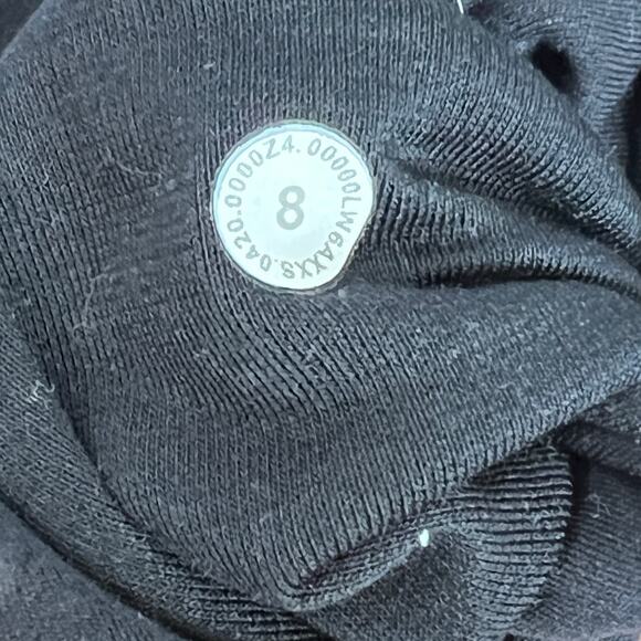 Lululemon Align Crop Leggings 21" Diverge Emboss Black Women's Size 8 Nulu Pants - Picture 10 of 11